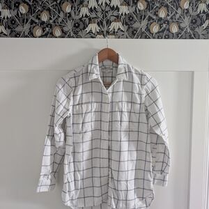 White and Black Checkered Shirt